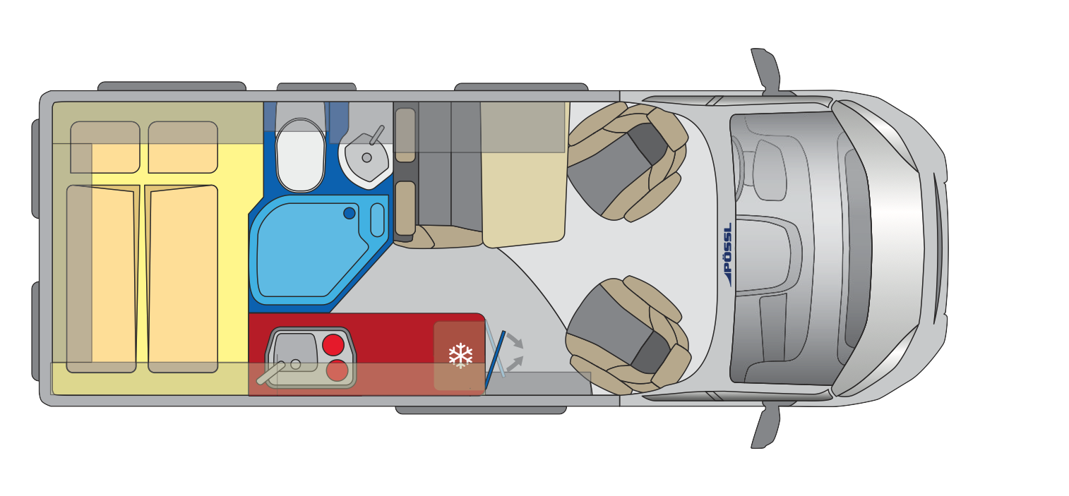 Plattegrond en indeling van de Trenta 600 R