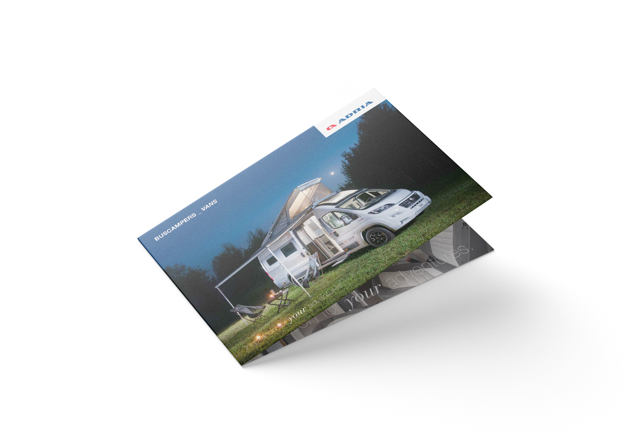 Cover van de Adria campers brochure