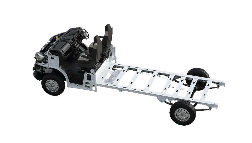 Chassis van een buscamper