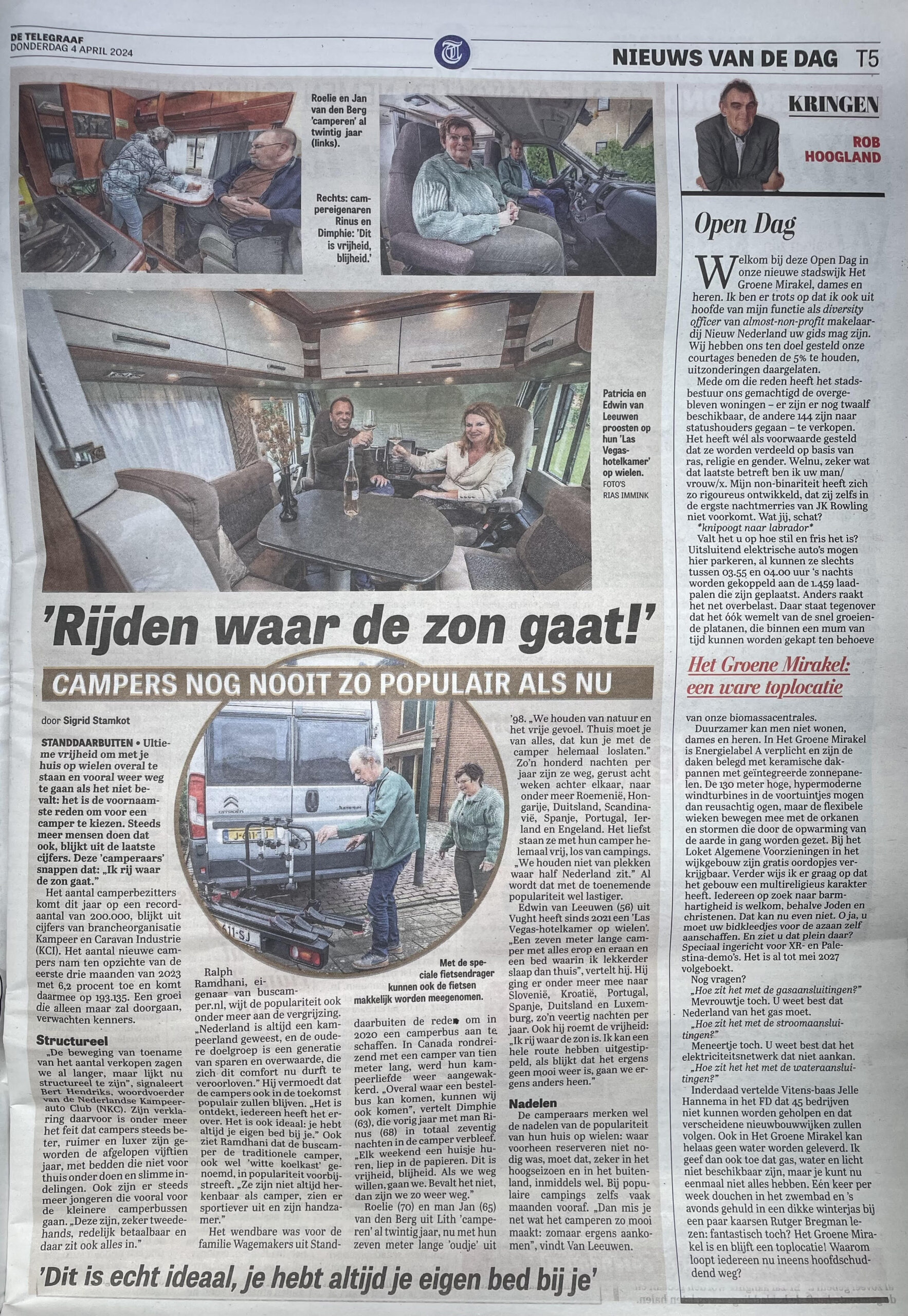 Telegraaf: campers nog nooit zo populair als nu